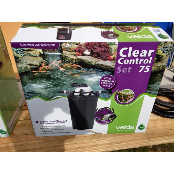 Velda Clear Control 75 Set – Filtro A Pressione Per Laghetti Fino A 30.000 Litri