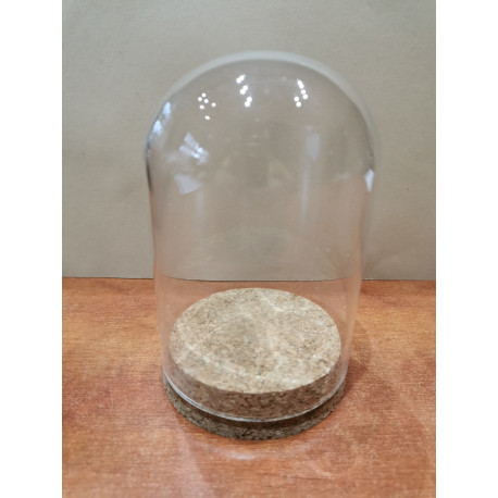 Cloche verre avec socle liège